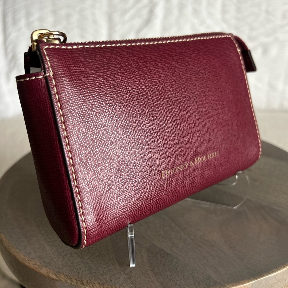 Dooney and Bourke Saffiano Leather Cosmetic Case in BORDEAUX